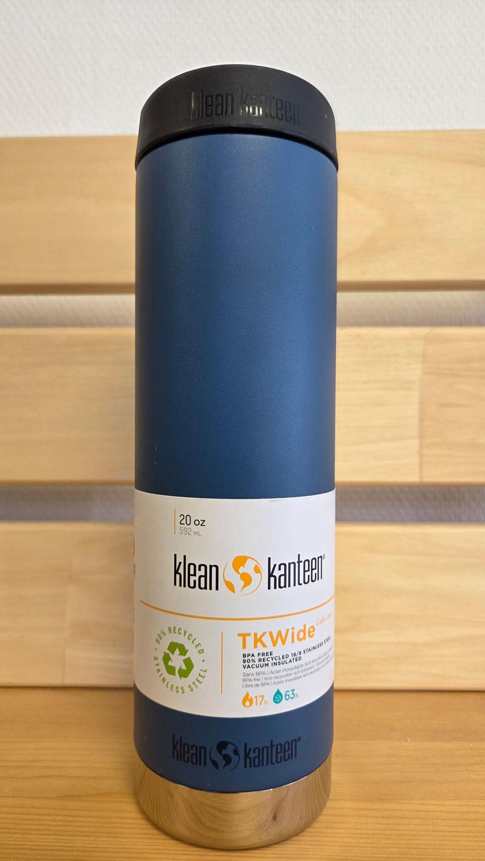 Термокружка Klean Kanteen TKWide Cafe Cap 20oz (592 мл) Real Teal (мелкие потертости)