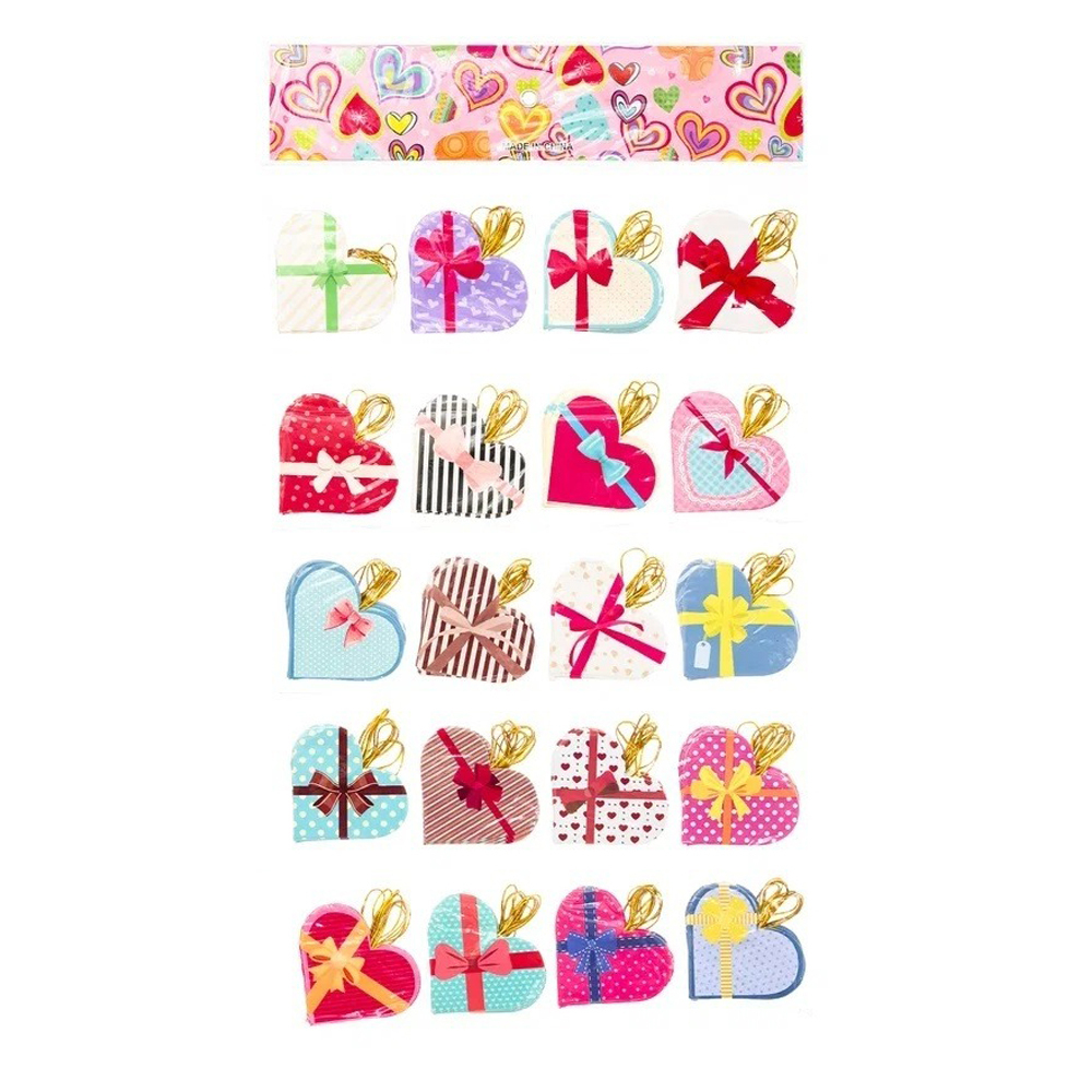 Открытка прямоугольная Basir, серия "Love", с блёстками, 8*7 см, 160 шт