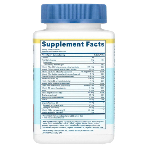 SmartyPants, Organic, жевательные мармеладки с мультивитаминами и омега для мужчин, малина, апельсин и вишня, 90 органических жевательных таблеток