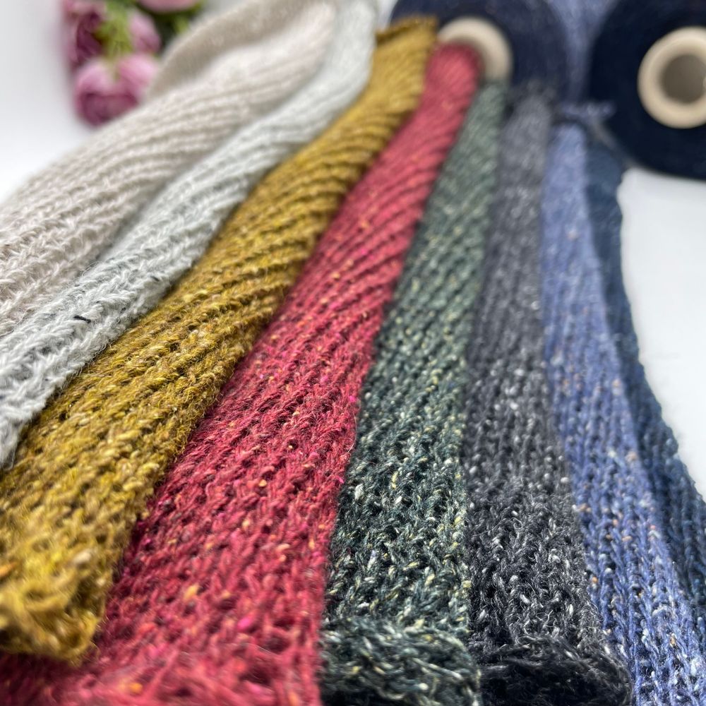 Пряжа для вязания Твид (300 гр)  с шёлком на бобине