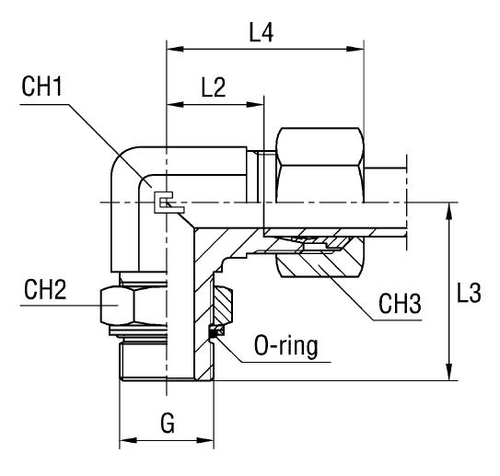 Штуцер FRG90 DL12 BSP 3/8 (в сборе)