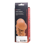 Телесная закрытая насадка 15,6см с пупырышками Kokos Cock Sleeve 005 Size M