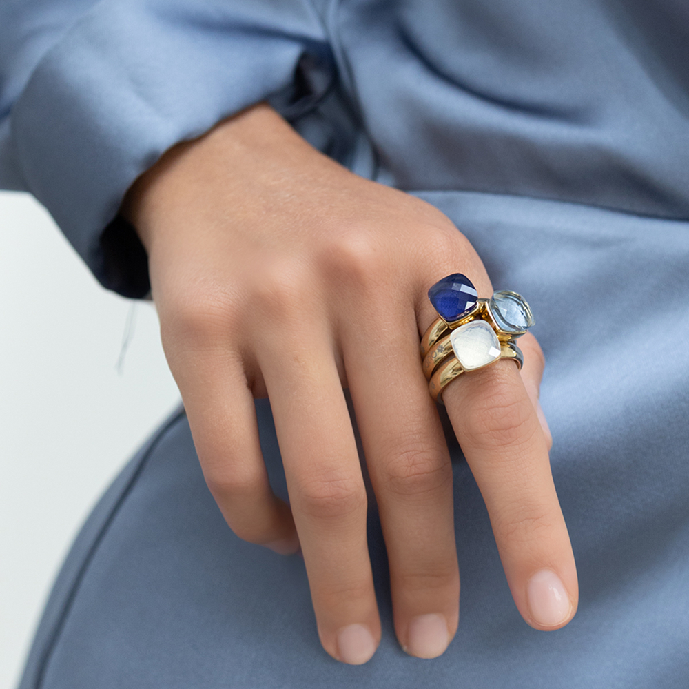 Кольцо Qudo FIRENZE 18 (G) Hellblau 107001/40-4733 18 размер 18