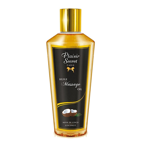 Сухое массажное масло с ароматом кокоса Plaisir Secret Huile Massage Oil Noix De Coco 30мл