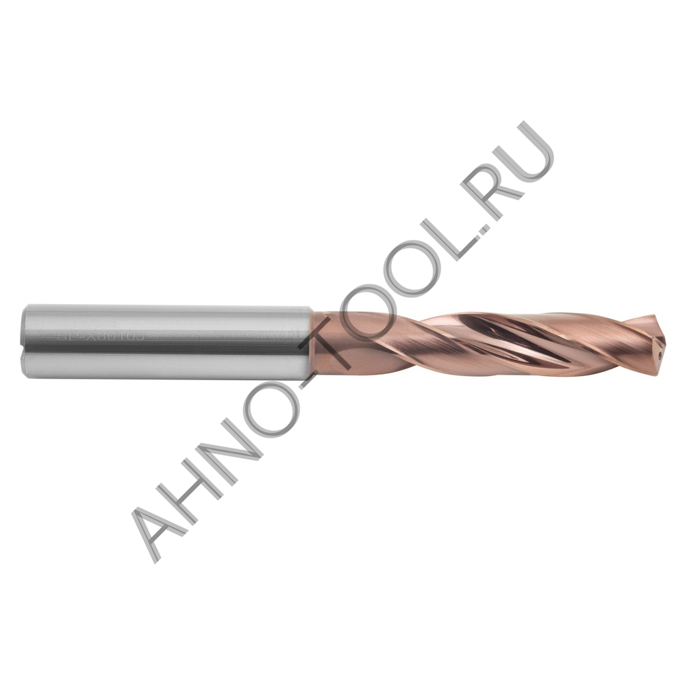 Сверло 17.7мм монолитное твердосплавное 3D с подводом СОЖ. SP-X801031770 VHM AHNO