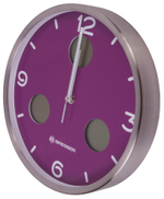 Часы настенные Bresser MyTime io NX Thermo/Hygro, 30 см, фиолетовые