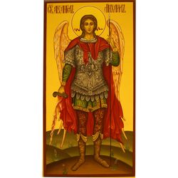 Архангел Михаил. Рукописная икона.