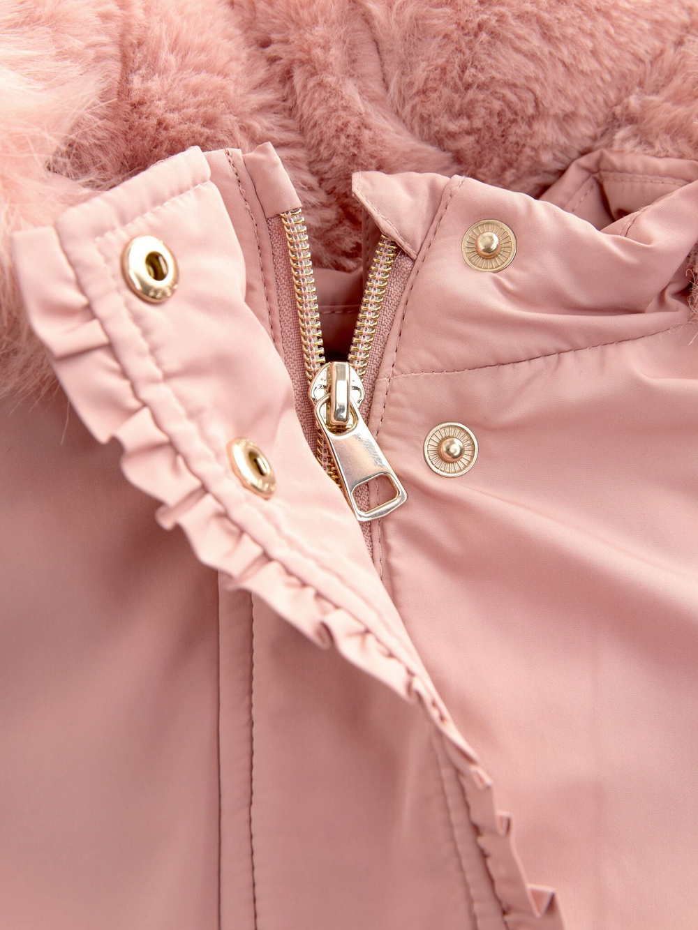 Куртка утепленная с капюшоном для девочки Next Q81-815, Розовый