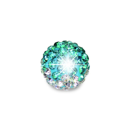 Серьги для ушей BIOJOUX BJT7103 Aqua Crystal / White Fade Ball 10mm ИТАЛИЯ
