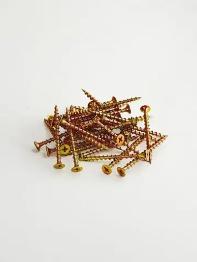 Саморезы по дереву, желтые, 3,5х51 мм, 500 шт.