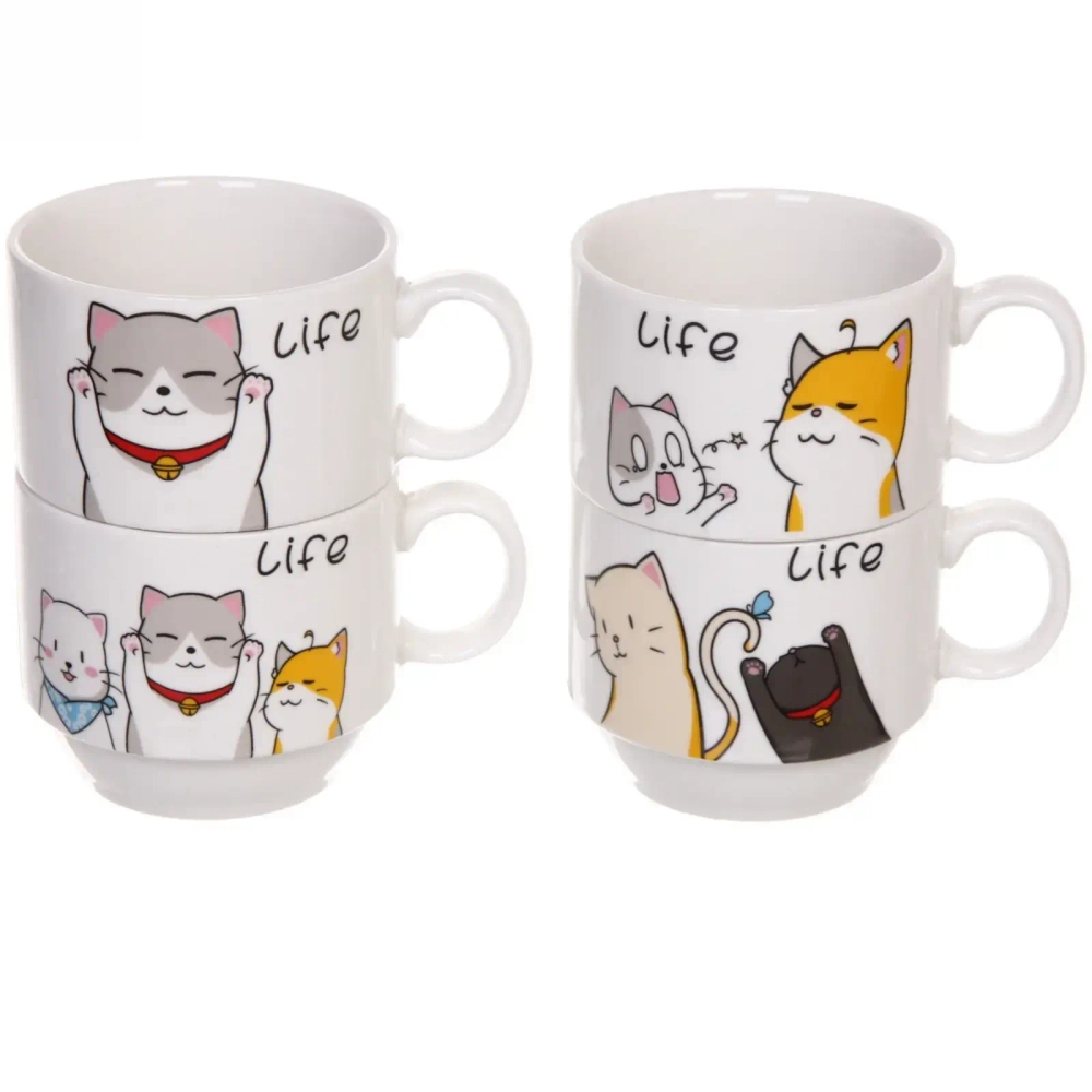 Набор кружек на стойке 200мл «Милые животные»