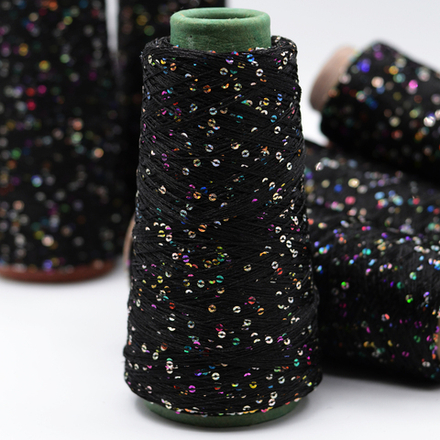 Sequin Yarn art. Paillette (чёрный)