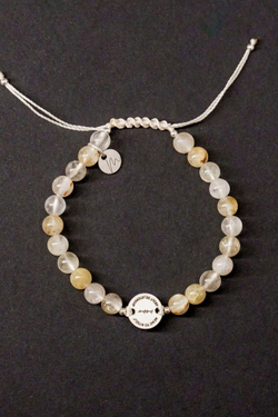 Браслет "Memo about Relationship" шамбала из рутилового кварца с коннектором