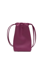 мини сумка кисет для телефона из розовой кожи