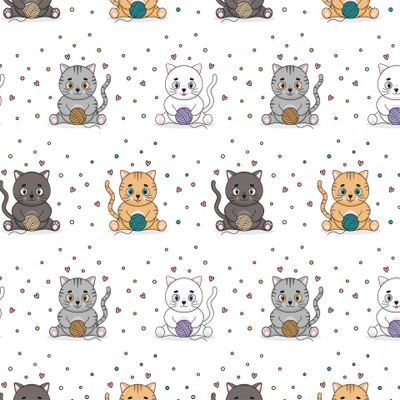 Котята с клубками 2