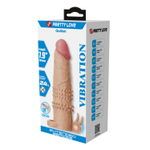 Насадка на пенис Quillon Pretty Love с вибрацией, телесная