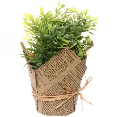 Цветы искусственные в горшочке «Листья « h 17см