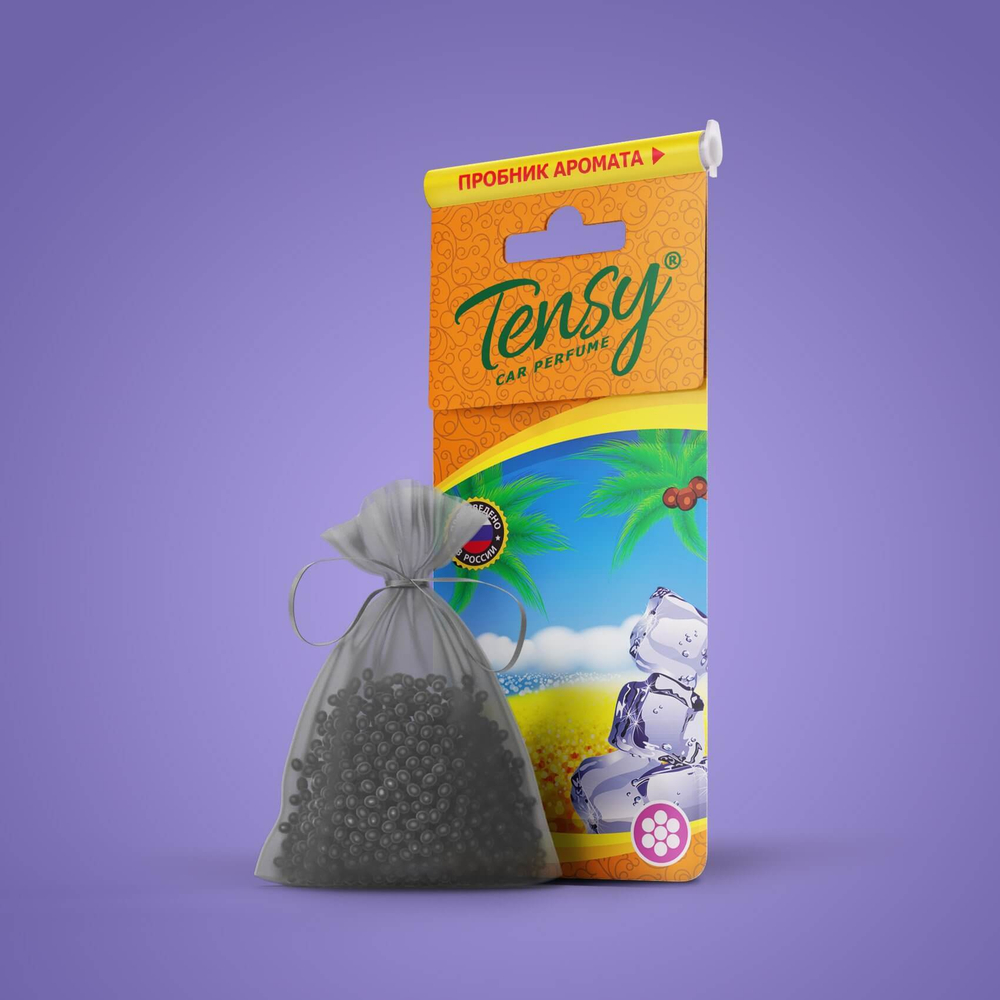 Мешочек гранула ароматизатор Tensy Черный лед