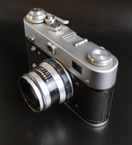 Ранний номерной Фотоаппарат "ФЭД-3" с объективом "ФЭД" в оригинальном кофре, металл, стекло, кожа, Харьковский машиностроительный завод им. Дзержинского (ФЭД), СССР, 1961-1979 гг. №6326207