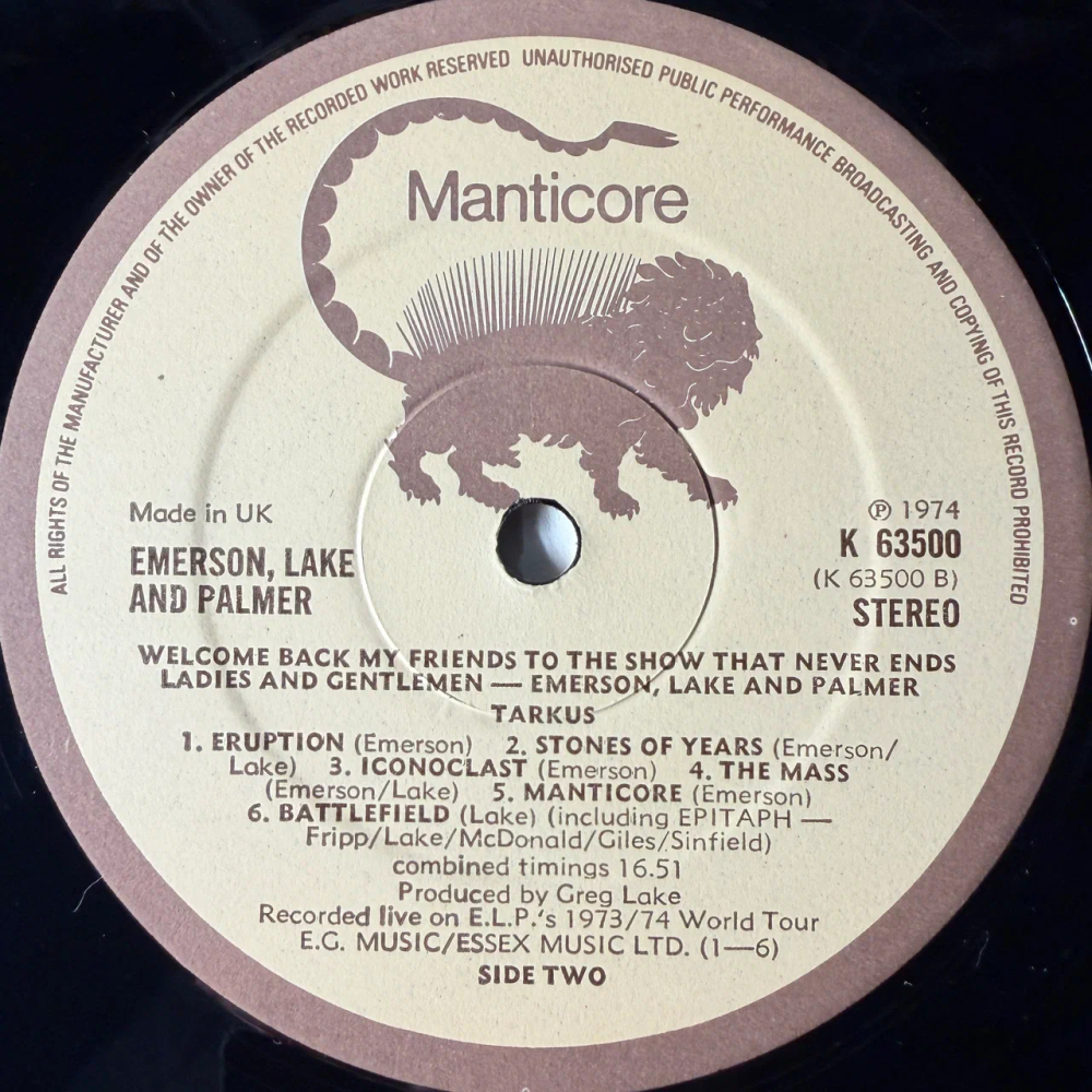Emerson, Lake & Palmer ‎– Welcome Back My Friends To The Show That Never Ends - Ladies And Gentlemen 3LP (Англия 1974г.)Т
