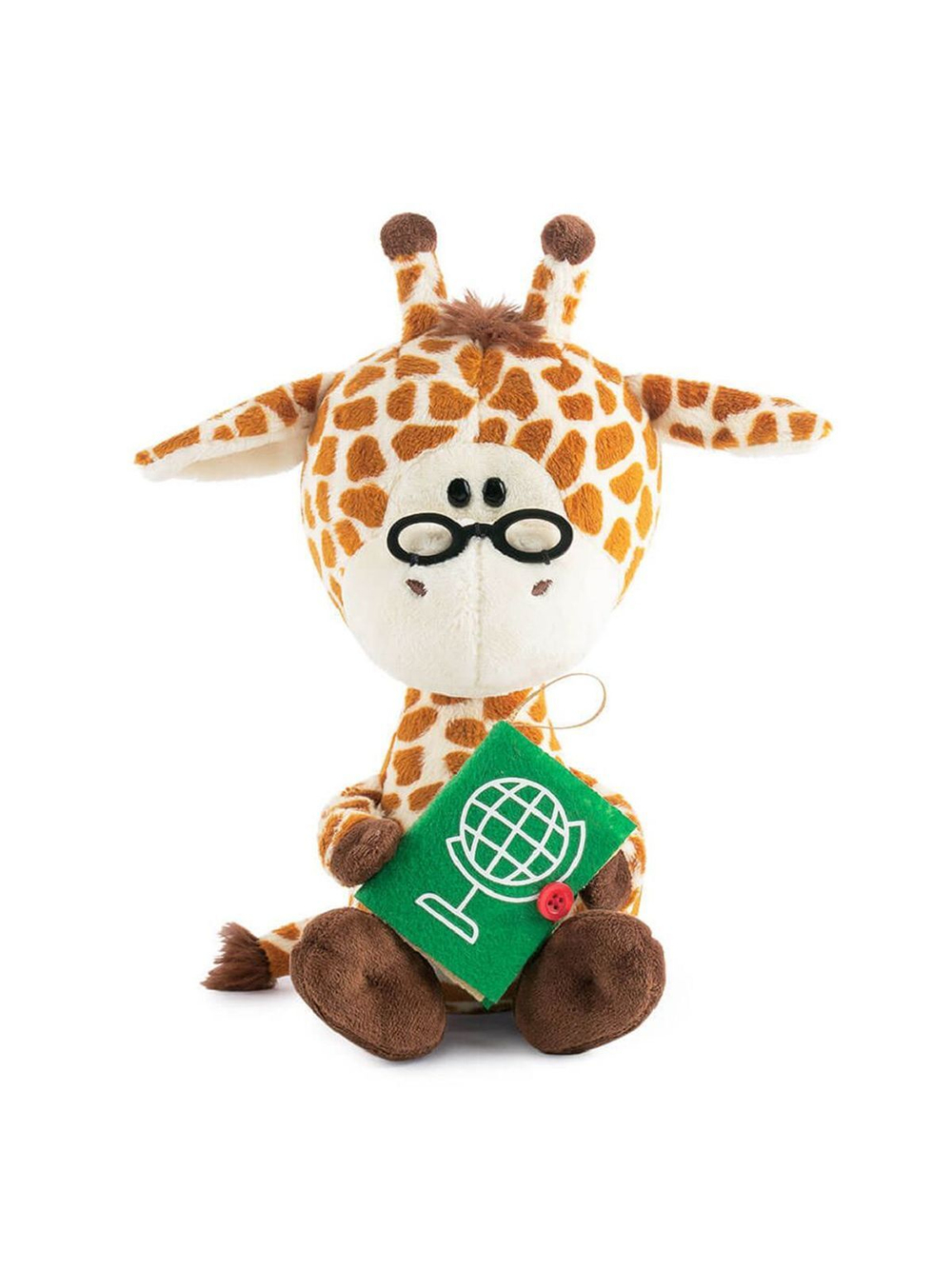 Мягкая игрушка Жирафик Жан с книгой (15 cm), в коробке