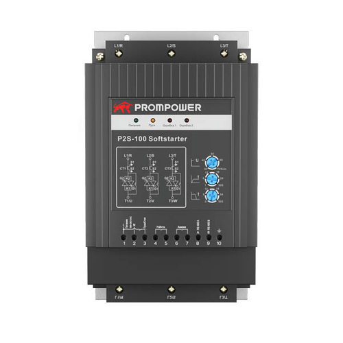 Устройство плавного пуска Prompower P2S-100-4-75-B-A, напряжение 400B, мощность 75 кВт, 150А