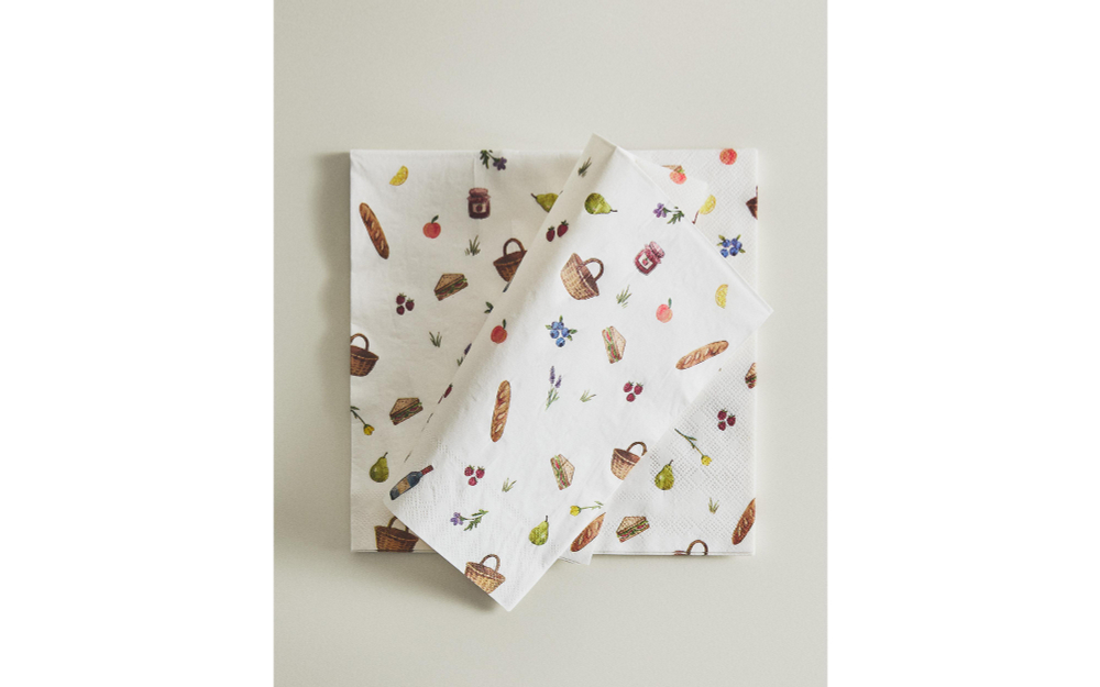 Бумажные салфетки Zara Home, кремовый, 20 шт., 2272/022
