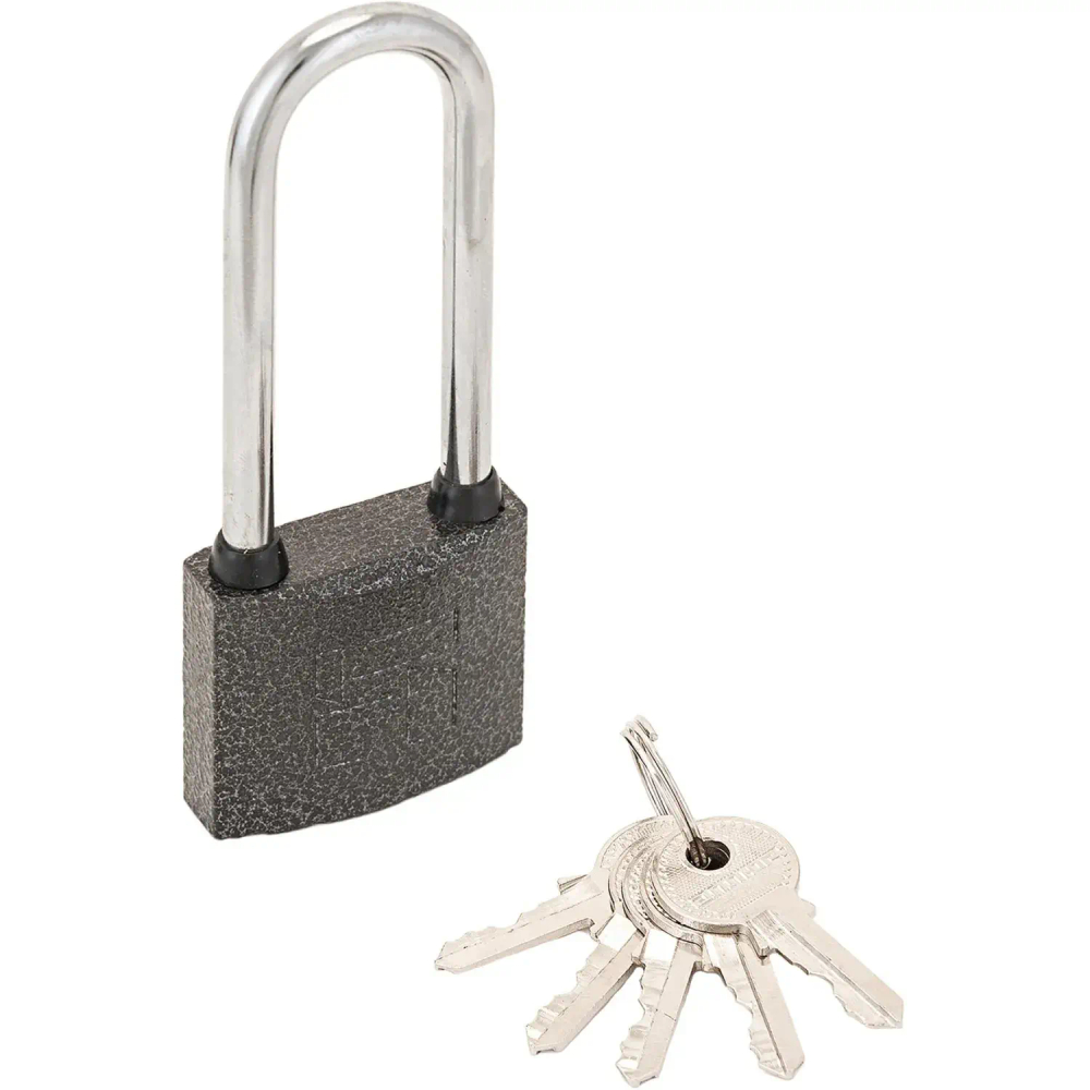 Замок навесной УЗК Аллюр ВС1Ч-350Д (48xd=8x70,5) чугун серый (дл.дуж/5кл)