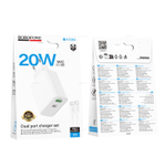 Зарядное устройство на Lightning PD20W+QC3.0 Borofone BA106A (white)
