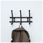 ВЕШАЛКА НАСТЕННАЯ УЮТ 3 КРЮЧКА ЧЕРНЫЙ ВНУ32