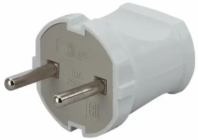 Вилка Эра Vx1-W б/з прямая  10А Б0039671