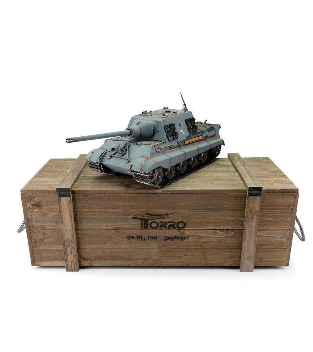 Радиоуправляемый танк Torro Jagdtiger, башня Henschel 1/16 дым (для ИК боя) V3.0 2.4G RTR