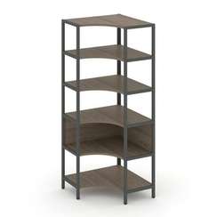 Shelf System Односекционный угловой стеллаж пятиярусный SN.STMU-511 Вяз Благородный/Металл Антрацит