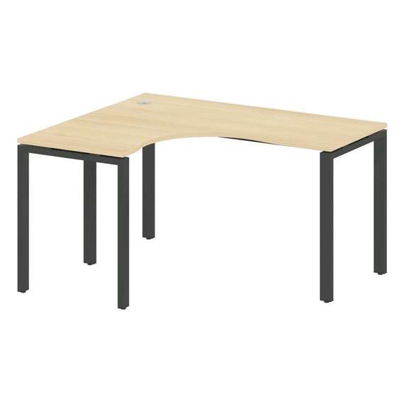 Metal System Стол криволинейный левый на П-образном м/к БП.СА-3 (L) Акация Лорка/Металл Антрацит 140