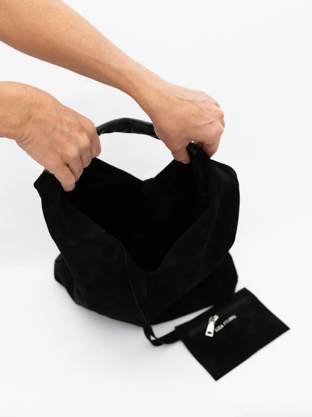 сумка через плечо шоппер натуральная замша