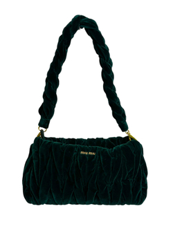 Сумка Miu Miu Emerald green velvet Shoulder bag