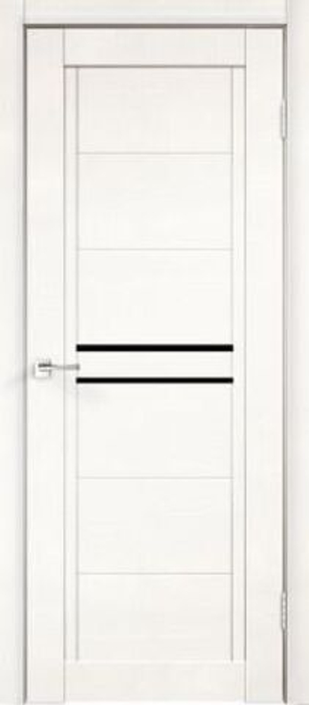 Межкомнатная дверь Velldoris Next 2 PO Лакобель черное Эмалит белый