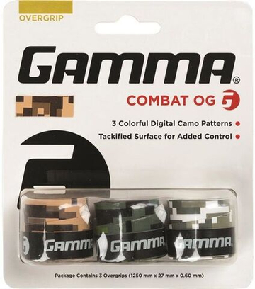Намотки теннисные Gamma Combat brown/green/white 3P