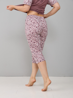 Пижама с бриджами КД-063/листочки-кофементол