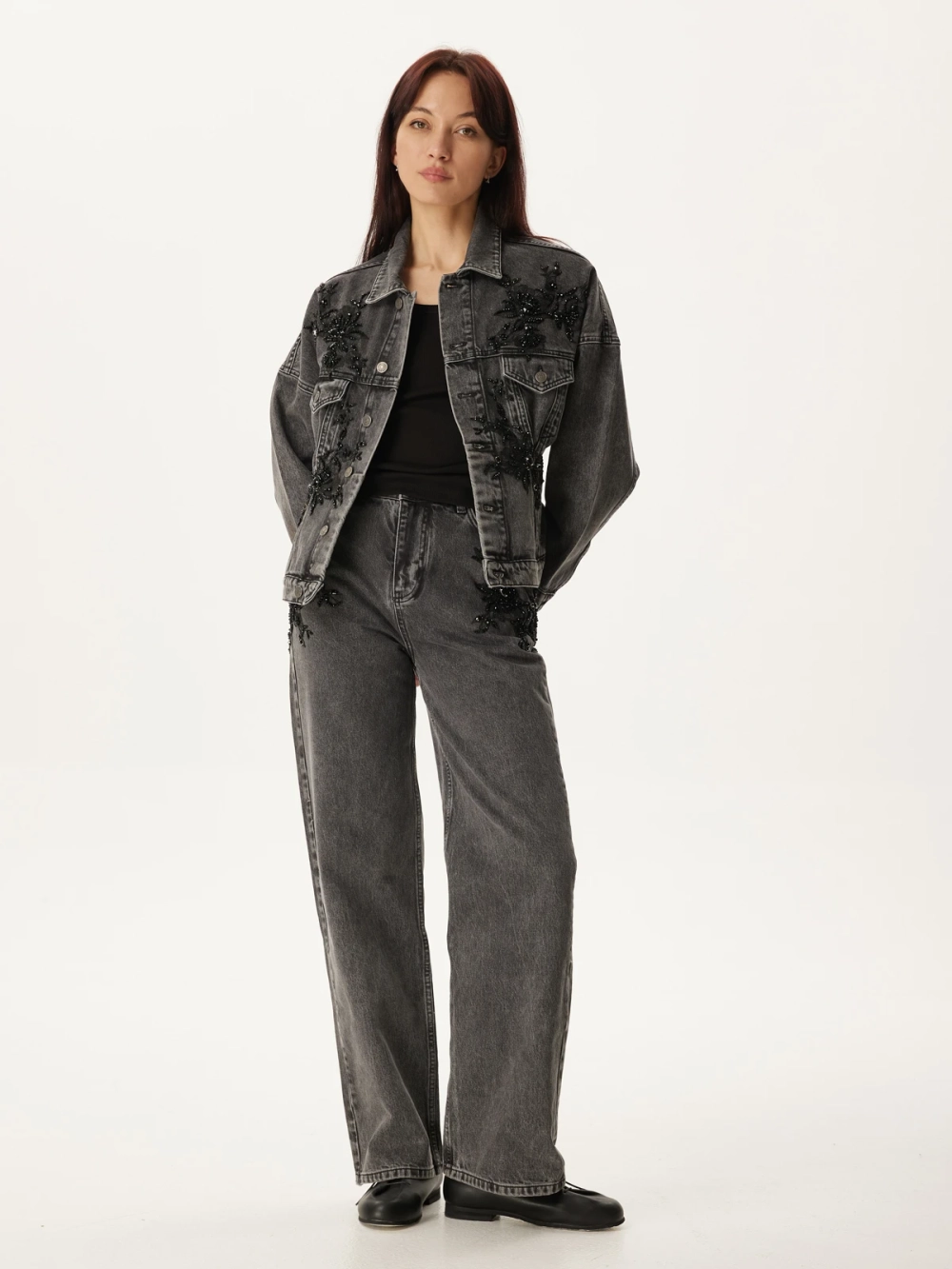 Жакет джинсовый АУРА, черный