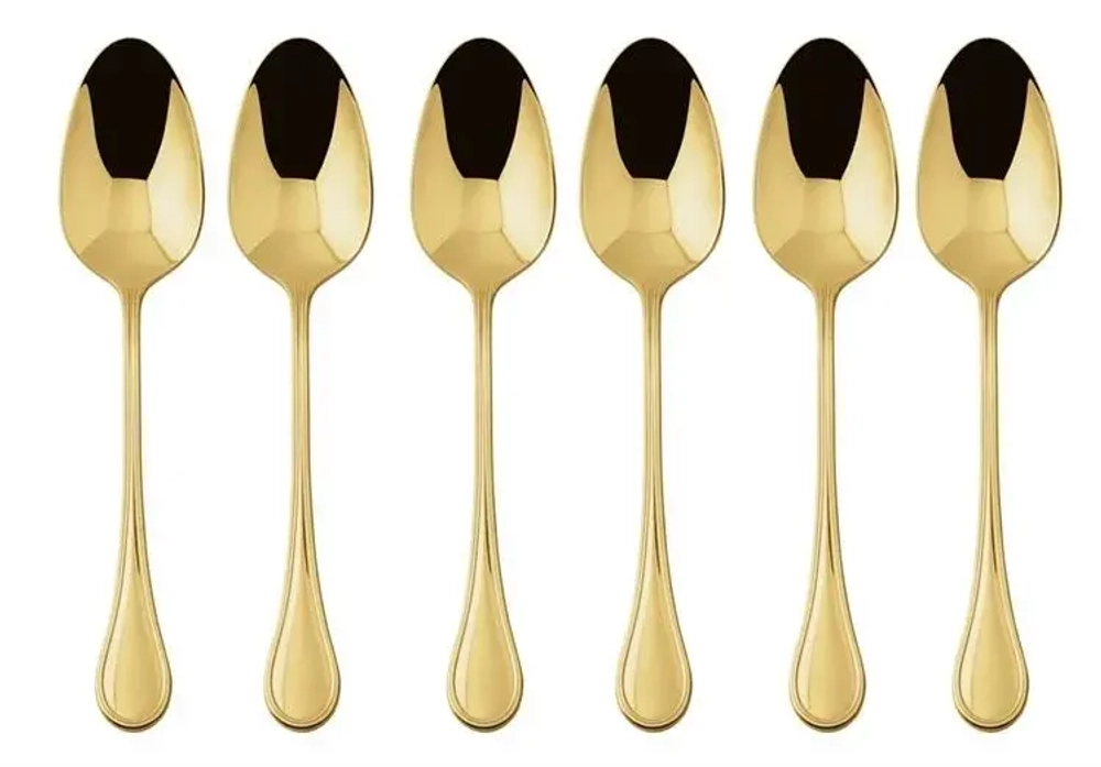 Sambonet Набор из 6 ложек для эспрессо Royal PVD Gold