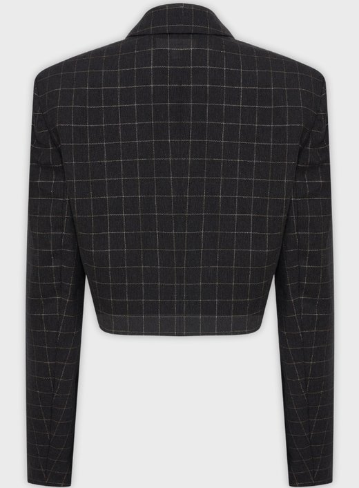 Жакет укороченный в клетку