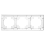 Рамка STEKKER, PFR00-7003-01 3-местная, пластик, серия Катрин, белый 39794