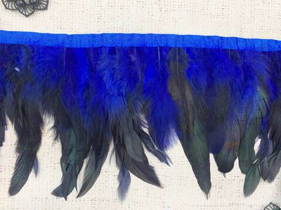 Кант перья градиент, ш. 22 см, электрик/чёрный