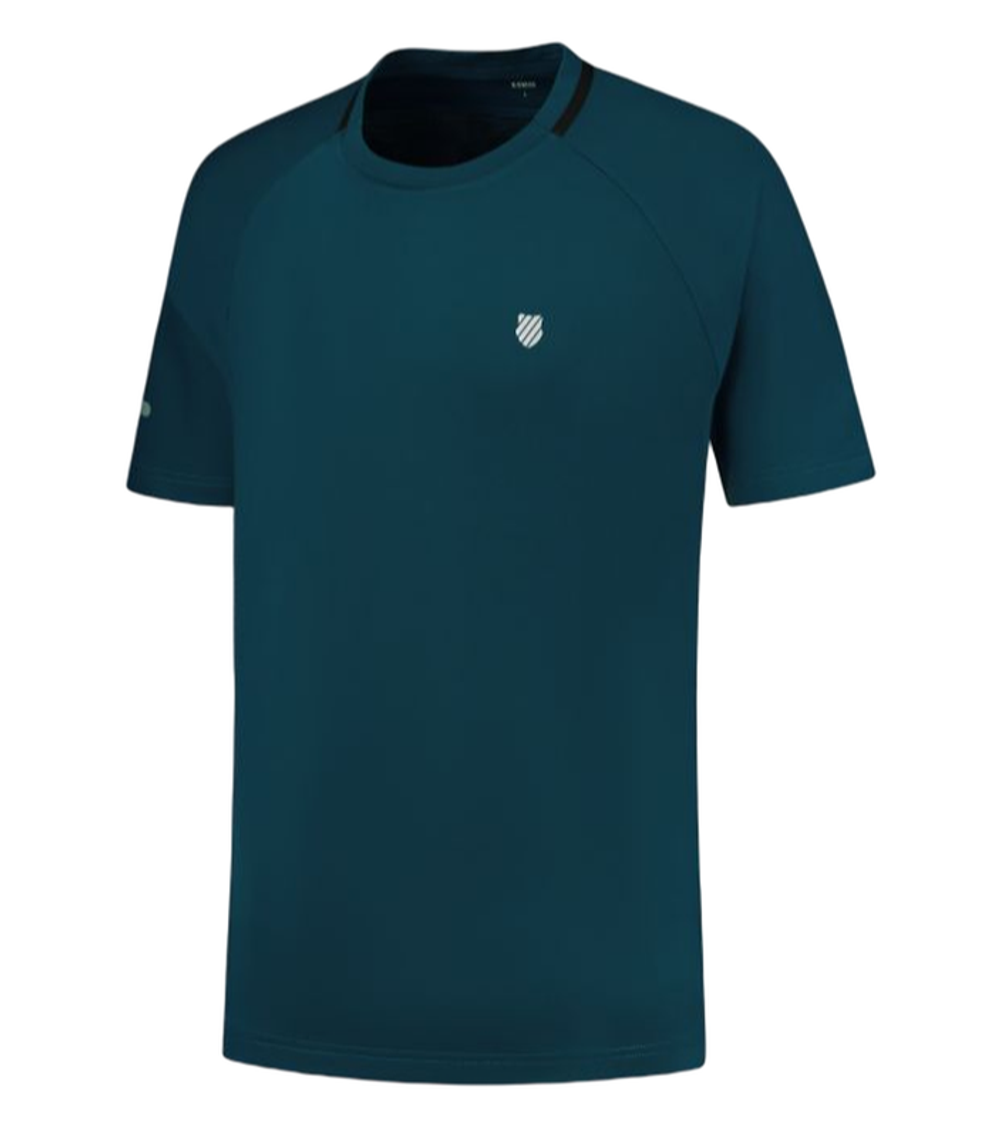 Мужская теннисная футболка K-Swiss Tac Hypercourt Double Crew 2 - blue opal