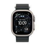 Apple Watch Ultra 3 (2025), 49 мм корпус из титана цвета «Natural», ремешок Ocean Band цвета «Black»