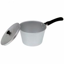 Ковш с крышкой матовый травленный ЭРГ-AL ЭШТ-0,8, 0.8 л