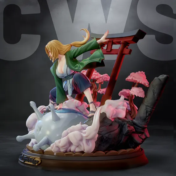 Tsunade and Katsuyu - Naruto