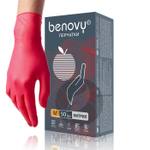 Перчатки BENOVY красные, XS, 50 пар