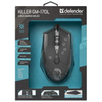 Мышь игровая проводная Defender Killer GM-170L (черная)